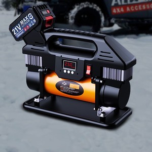 Dual Cylinder Tire Inflator 12V LCD Display Automatic Shut Off Fast <b>Inflate</b> For <b>Car</b> SUV Pickup Truck - Product Image 3