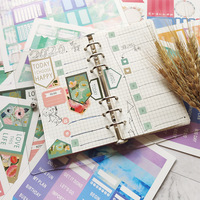 Journal hebdomadaire personnalisé scrapbook DECO calendrier autocollants, journal intime décoration planificateur papier inscriptible autocollant kit feuille