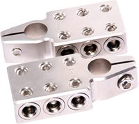 Bloc de distribution de bornes à 12 voies, barre omnibus, 8AWG jusqu'à 4/0(XL) AWG, pour batterie au lithium ou au plomb-acide AGM