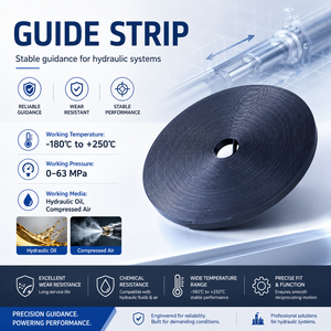 Striscia Guida PTFE Personalizzata 0-63MPa per Movimento Fluido, Striscia Guida a Rullo per Sistema Olio Minerale, Controllo Attrito, Anello Anti-Usura Robusto - Product Image 2
