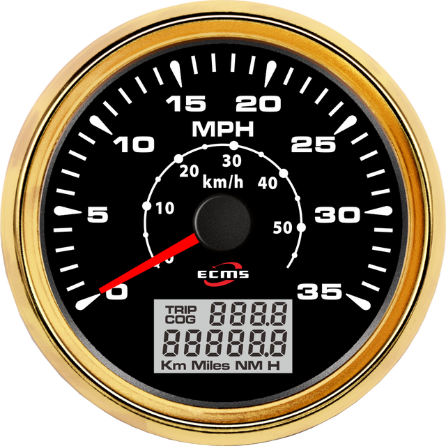 Black 85mm 9-32V 35MPH GPS Speedometer for Diesel Truck