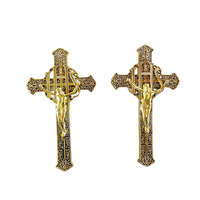 Accessoires de cercueil de luxe de style européen en gros, nouveau design, décoration de cercueil avec croix, Jésus et fleurs