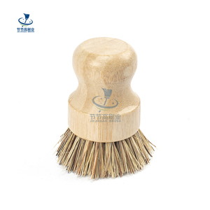 فرشاة غسيل أطباق من ألياف النخيل مستديرة من الخيزران - Product Image 2