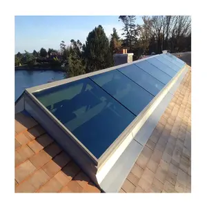 Double Glass Roof Skylight Windows 30 Mm Laminated Glass Low-E Glass