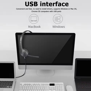 Casque stéréo USB supra-auriculaire Logitech H340 avec réduction de bruit, microphone rotatif et serre-tête réglable pour le bureau et les cours en ligne - Product Image 5