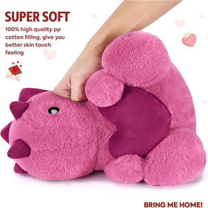Peluche <span class=keywords><strong>Dinosauro</strong></span> Triceratopo Amorevole con Occhi a Forma di Cuore <span class=keywords><strong>Rosa</strong></span>, Regalo Romantico e Dolce, <span class=keywords><strong>Dinosauro</strong></span> Imbottito da 12 Pollici - Product Image 3