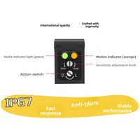 Sensor Retroreflektif Cahaya Merah Terlihat DS-GR22-EM IP67 NPN/PNP Konektor M8 Jarak Deteksi 2m 12-24V DC Waktu Respons 1ms