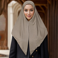 Hijab Panjang Polos Polyester Berkualitas Tinggi 180*70cm, Bernapas, Anti-UV, Anti-Angin, Dapat Dicuci, Bolak-Balik, Menyerap Keringat, Custom