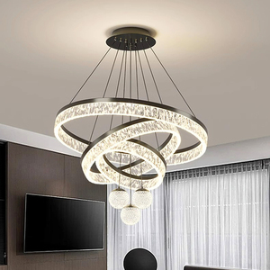 Lampadario a Sospensione Moderno in Acrilico con LED ad Altezza Regolabile per Interni <span class=keywords><strong>Soggiorno</strong></span> <span class=keywords><strong>Sala</strong></span> da <span class=keywords><strong>Pranzo</strong></span> Illuminazione Decorativa per la Casa - Product Image 2