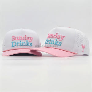 Custom Embroidered <b>Waterproof</b> Laser Cut Perforated Golf Hats 5 Panel Designer Gorras Snapback <b>Cap</b> Baseball <b>Cap</b> for Man - Product Image 3