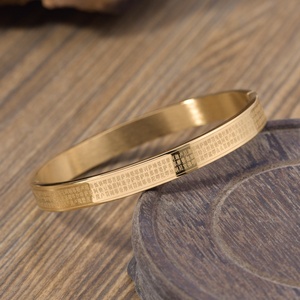 316Lสแตนเลส18K Gold Great Compassionพระคัมภีร์ตัวอักษรศรัทธาอวยพรพุทธสร้อยข้อมือBuckle - Product Image 2