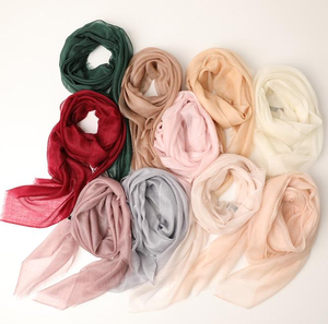 Bufanda de Cachemira Ligera Personalizada, Servicio OEM, Tejido Ultrafino y con Flecos, Suave, Extra Grande, con Borde Deshilachado para Uso Diario - Product Image 2