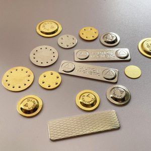 Porte-badge magnétique Hechi, plaque métallique ronde de 17 mm avec points, boucle magnétique en acier inoxydable, accessoires métalliques - Product Image 3