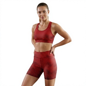 Shorts Deportivos de Cintura Alta con Estampado Sublimado para Mujer, Transpirables, Tejidos, Ajustados, Elásticos, Estilo Deportivo, Tipo Biker - Product Image 1