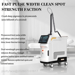 Macchina Laser Picosecondo Verticale <span class=keywords><strong>Nd</strong></span> Yag <span class=keywords><strong>S</strong></span> ad Alta Potenza 3000W, Dimensioni dello Spot Regolabili, per Rimozione Tatuaggi, Schiarimento della Pelle, Riduzione Rughe - Product Image 1
