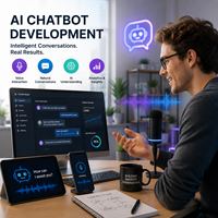 Développement de chatbots IA : Plateforme de conversation personnalisée pour le support client vocal et textuel, avec compréhension du langage naturel