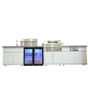 Gabinete <span class=keywords><strong>de</strong></span> Cocina Comercial para Exteriores <span class=keywords><strong>de</strong></span> Acero Inoxidable <span class=keywords><strong>de</strong></span> la Mejor Calidad, Impermeable, con Encimera Blanca - Product Image 2