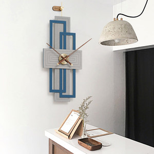 Wozoom <b>Wall</b> <b>Clock</b> Rectangular <b>Silent</b> Quartz Battery Powered Living Room Decorative <b>Clock</b> - Product Image 3
