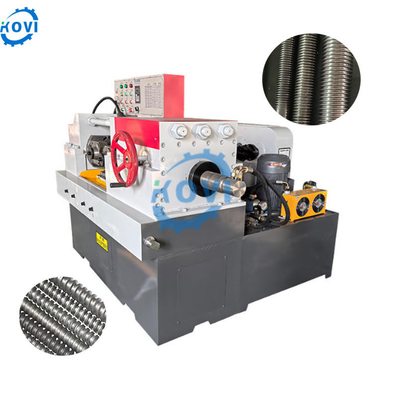Hydraulic Rebar Thread Rolling Machine High Accuracy Thread Knurling ...
