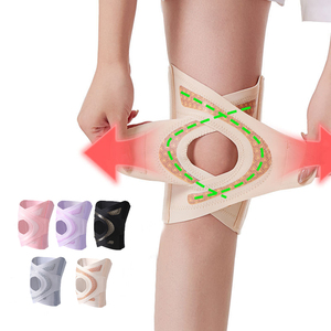 Soporte de Rodilla Ajustable con Compresión Cruzada y Almohadilla de Silicona Antichoque, <span class=keywords><strong>Rodillera</strong></span> Abierta <span class=keywords><strong>para</strong></span> Correr, Senderismo y Estabilización Articular - Product Image 1