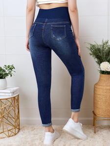 <span class=keywords><strong>Jean</strong></span> de maternité taille haute ultra-extensible pour femme enceinte, coupe skinny, en denim écologique et respirant, collection Printemps - Product Image 3