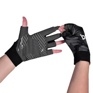 Guantes de Pesca Bodun, Azul Gris Negro, Protección de Palma, Secado Rápido, Deporte al Aire Libre, Unisex - Product Image 3