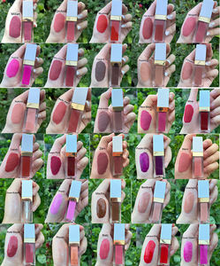 Juego de barras de labios mate, líquido, bajo MOQ, brillo de labios con juego de delineador de labios - Product Image 6