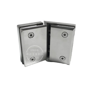 Charnière en verre à entaille en verre sans coupe Épaississement mural en acier inoxydable 304 avec couvercle décoratif Charnière de douche - Product Image 1