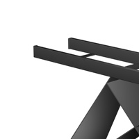 Pieds de table de meubles personnalisés en usine 710mm pieds de table à manger en chrome noir pour tables à manger de cuisine