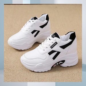 Women's Platform Casual Breathable <b>Height</b> <b>Increasing</b> Korean Style Sneakers for Spring Summer Autumn,Women's Platform Sneakers - Product Image 1