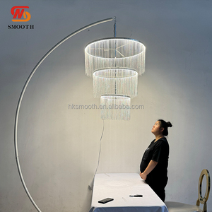 SMOOTH Modern Design Wedding Events <b>Ceiling</b> Decoration Light Spiral Lamp LED Chandelier With Tassel - Product Image 6