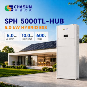 Inverter Ibrido Growatt 5kW SPH 5000TL-HUB, Efficienza 97.5%, <span class=keywords><strong>2</strong></span> MPPT, IP66, On/Off Grid, Backup Domestico, LiFePO4, CAN, Montaggio a Parete, Tutto in Uno - Product Image 1