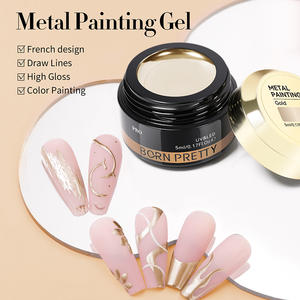 BORN PRETTY PRO Argent Chrome <span class=keywords><strong>Effet</strong></span> 3D Métallique Peinture Gel Ongles <span class=keywords><strong>Dessin</strong></span> Miroir Gel Soak Off DIY Uv Gel Peinture Ongles - Product Image 3