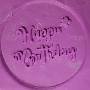 Happy Birthday Fondant Embosser or Cookie Stamp, Mother's day father's day Embossing Stamp