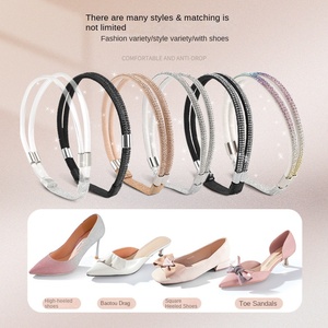 Giày cao gót ren chống thả nhân tạo cài đặt miễn phí dây đeo cố định gót chân Rhinestone Dải danh sách - Product Image 4