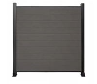 Pagar Aluminium Louver Gaya Australia Berkualitas Tinggi, Warna Abu-Abu Tua, Dekoratif untuk Taman, Pengaman, dan Pembatas Privasi