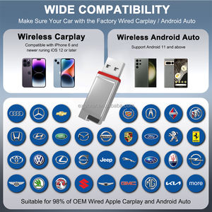 Dongle USB Exploter 2-en-1 filaire et sans fil CarPlay <span class=keywords><strong>Android</strong></span> Auto pour voitures - Compatible iOS 10+ <span class=keywords><strong>Android</strong></span> <span class=keywords><strong>11</strong></span>+ USB Plug-n-Play Garantie 1 an - Product Image 6