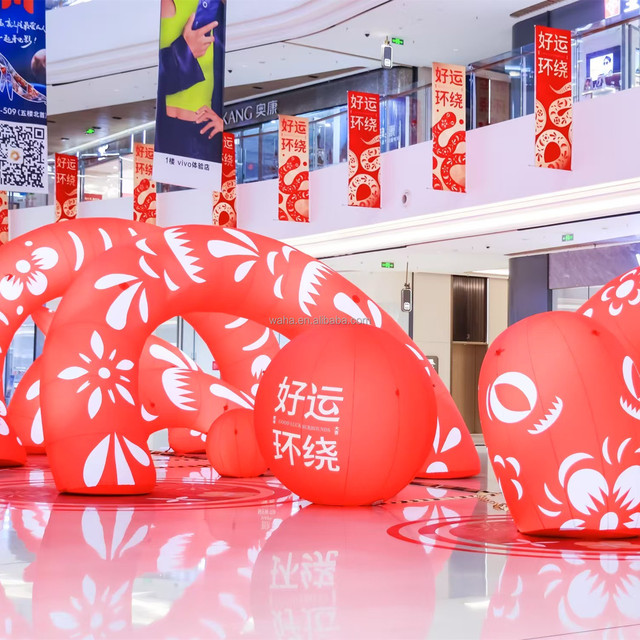 Chinese New Year Decor Giant 3D Printed Glowing Snake Inflatable Balloon Realistic Live Snake Statue Remote Control Animatronic