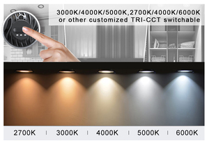 โมดูล LED MR16 แบบเปลี่ยนสีได้ 3CCT 3000K/4000K/5000K 9W ปรับความสว่างได้ พร้อมเลนส์ ใช้ได้กับกรอบหลายแบบ - Product Image 2