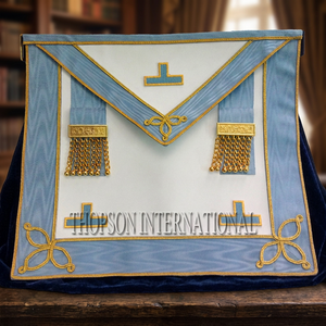 French Rite Worship Master Apron Embroidery Crafts Cross-Stitching Needlework Handmade Imitation Leather Foundation Polyester - Product Image 3