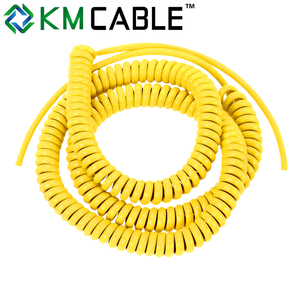 <span class=keywords><strong>Cable</strong></span> Eléctrico en Espiral KMCABLE con Revestimiento de PU, 2, 3, 4 y 5 Núcleos, Retráctil, Color Naranja - Product Image 5