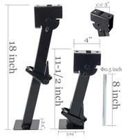 Ensemble de 2 vérins de nivellement stabilisateurs de remorque pieds télescopiques pliants pour camping-car de voyage-Capacité de 1 000lb chacun