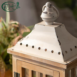 Farol de Madera Chuqi para Decoración del Hogar, Portavelas Cuadrado para Exteriores, Decoración para Bodas, Resistente al Viento y a la Lluvia, Farol de Vidrio - Product Image 4