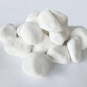 Высокое качество кувыркацкий Снежный белый камень для сада галька для ландшафта