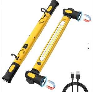 Lampe de travail magnétique rechargeable sous le capot pour réparation automobile d'urgence, lampe de mécanicien portable sans fil COB LED, étanche - Product Image 1