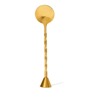 Agitador de cócteles dorado de primera calidad, herramienta de barra minimalista, cuchara mezcladora de metal para mezclar cócteles, diseño duradero - Product Image 1