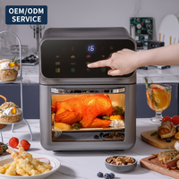 Friteuse à air numérique intelligente sans huile 1350W, 10L-15L, pour vente en gros, fabricant OEM/ODM, personnalisable