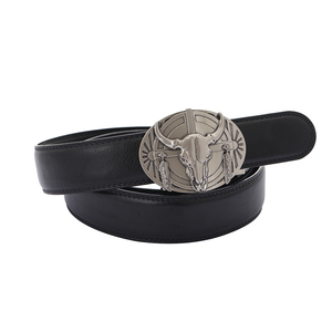 Men Business Automatic Ratchet Leather Belt Formal Office Wear Adjustable Alloy <b>Buckle</b> Black PU Waist <b>Strap</b> For Suit - Product Image 3