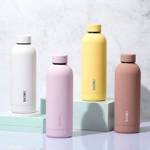 Thermos à double paroi à isolation sous vide, petit format, pas cher, 500 ml, en acier inoxydable, anti-fuite, sans BPA, avec couvercle - Product Image 2