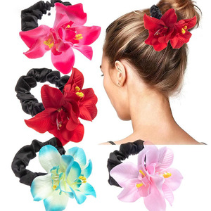 Accesorios para el Cabello de Novia, Flor Artificial Hawaiana de Hibisco, Orquídea y Plumeria, Diadema con Flores de Malasia para Mujer - Product Image 1